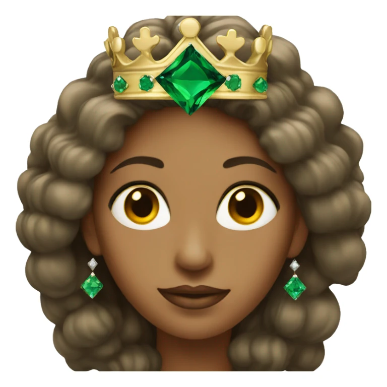  woman with a crown emerald sticker