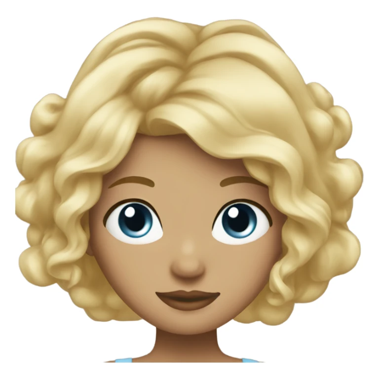 Big voluminous blowout blond girl sticker