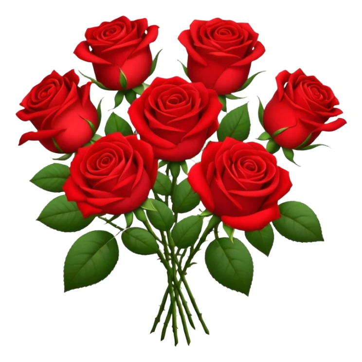A bunch of red roses with a note that says Linnea sticker
