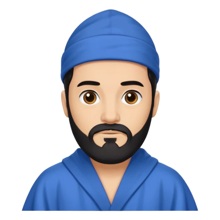 mago merlin con barba negra sticker