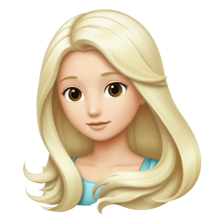 Platinum blonde hair sticker