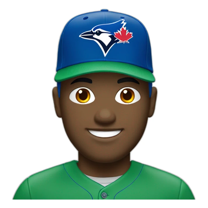 white guy in a green shirt and toronto blue jays hat (blue) sticker