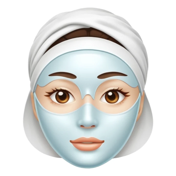 a white skincare beauty mask pack for face, without real face sticker