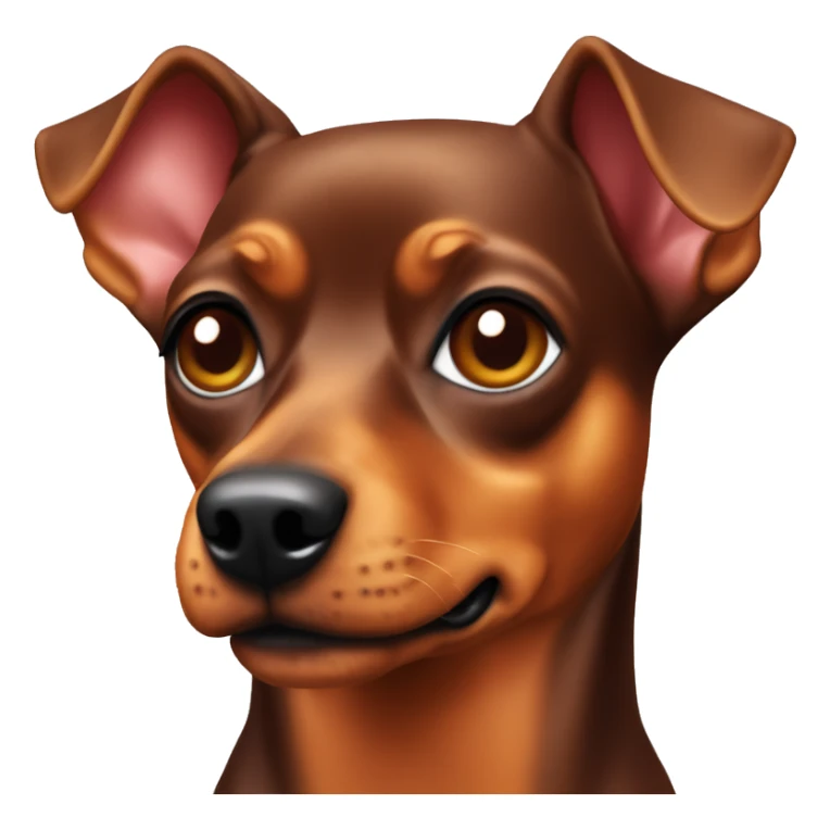 Miniture pinscher red dog  sticker