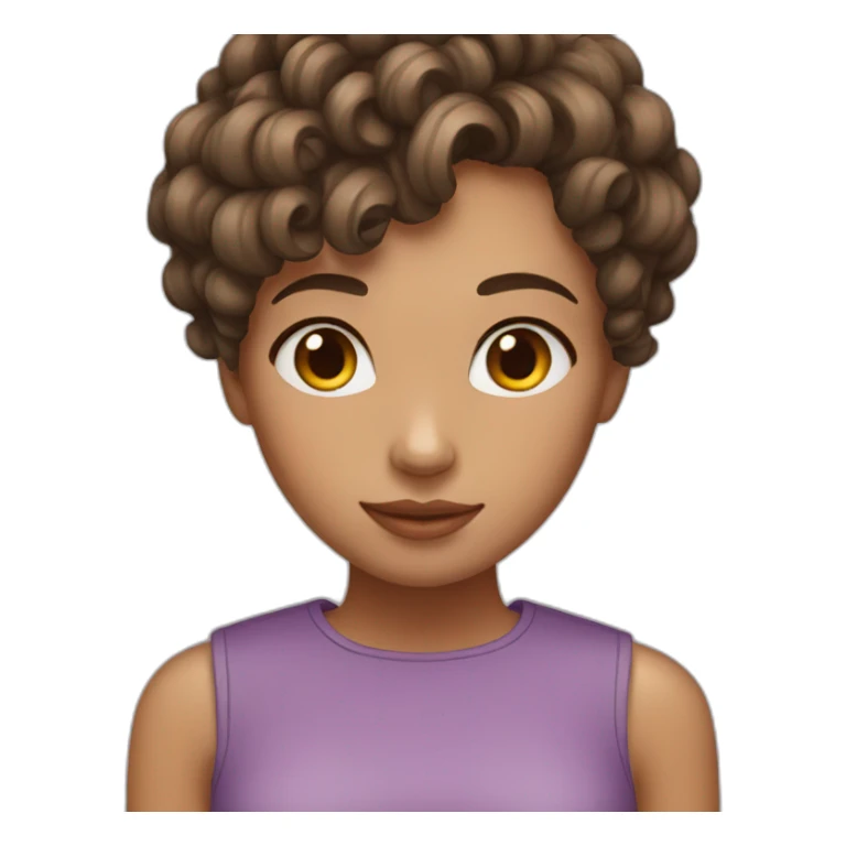 girl short hair and girlfriend curl short hair sticker