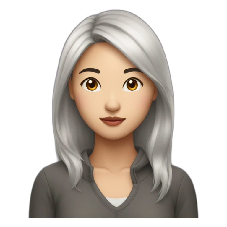 asian woman 32 years old heart in her eyes sticker