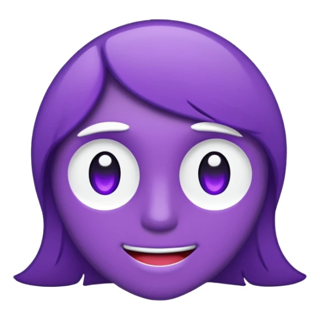 text that spells "me" in a shiny purple font sticker with white outline sticker