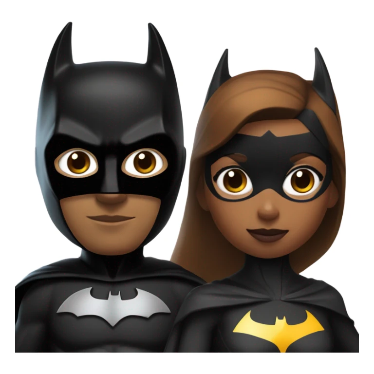 Brown skin batgirl and Batman sticker