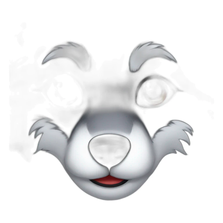  Wolf black fur girl red eyes sticker