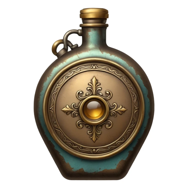 Mystery flask sticker