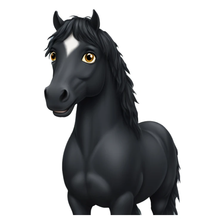 Black Frisian horse  sticker
