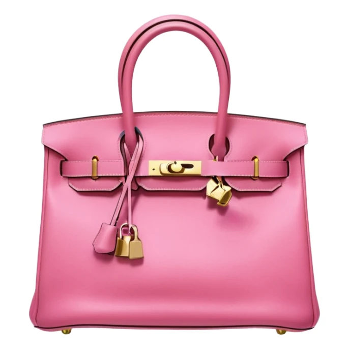 hermes birkin bubblegum pink bag gold hardware sticker