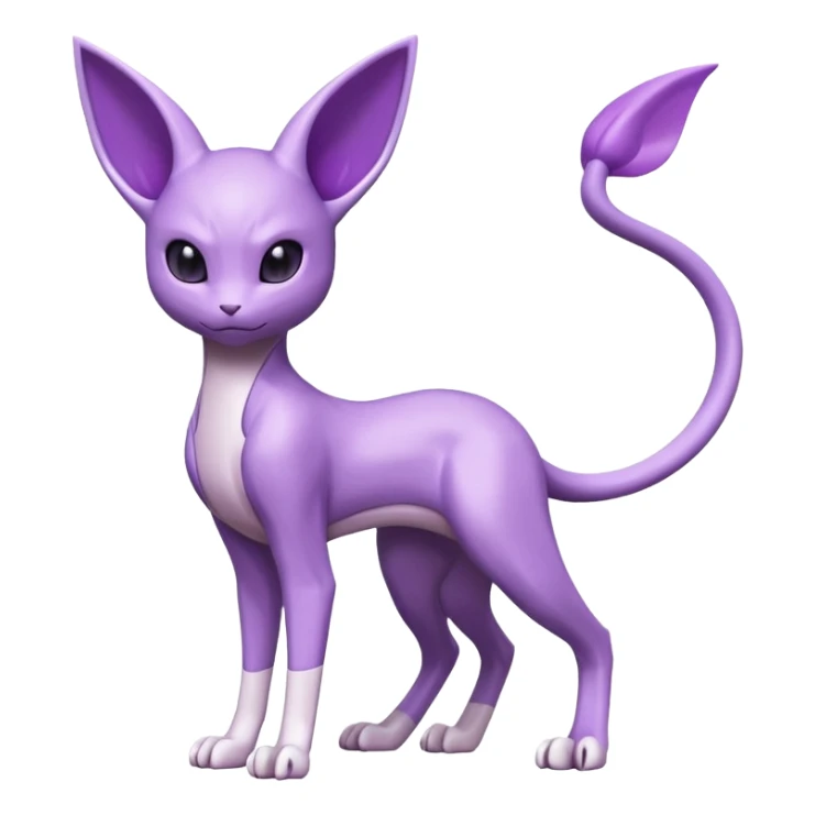 Mewtwo-Espeon-Fakémon-hybrid-creature (full body)  sticker