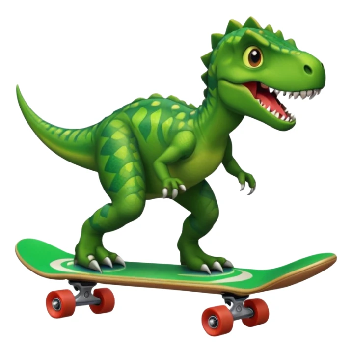 Dinosaur on a skateboard sticker