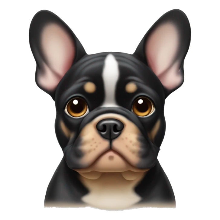 Black-and-tan French bulldog so with puppy eyes  sticker