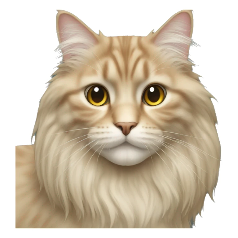 english long hair cat sticker