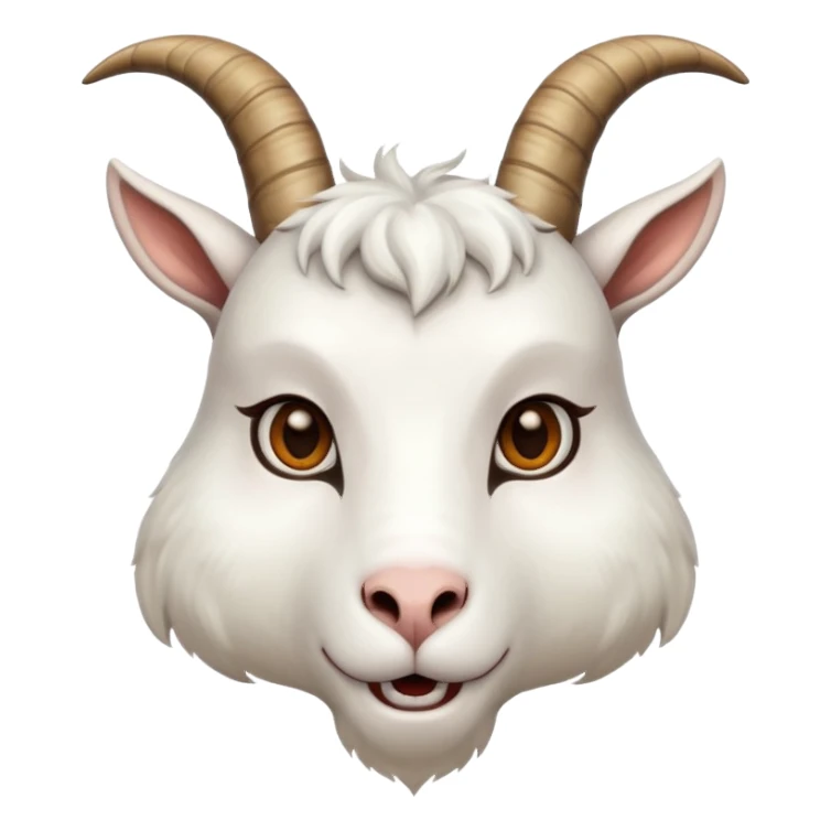 Goat face with horn sticker