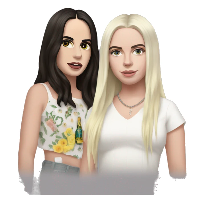 lana del rey and billie eilish together coachella sticker