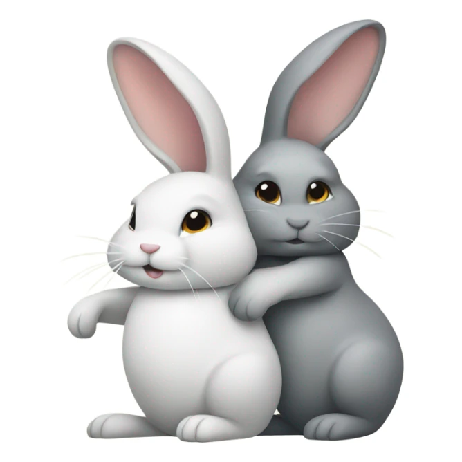 Rabbits on top of each other  sticker