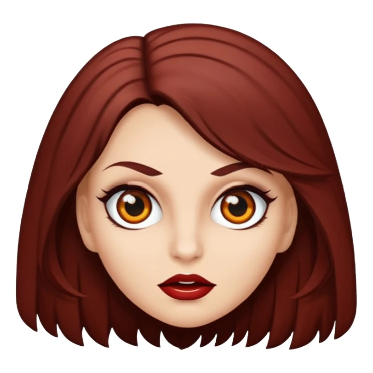 Uma vampira branca com olhos castanhos escuros e um cabelo castanho curto e repicado  sticker