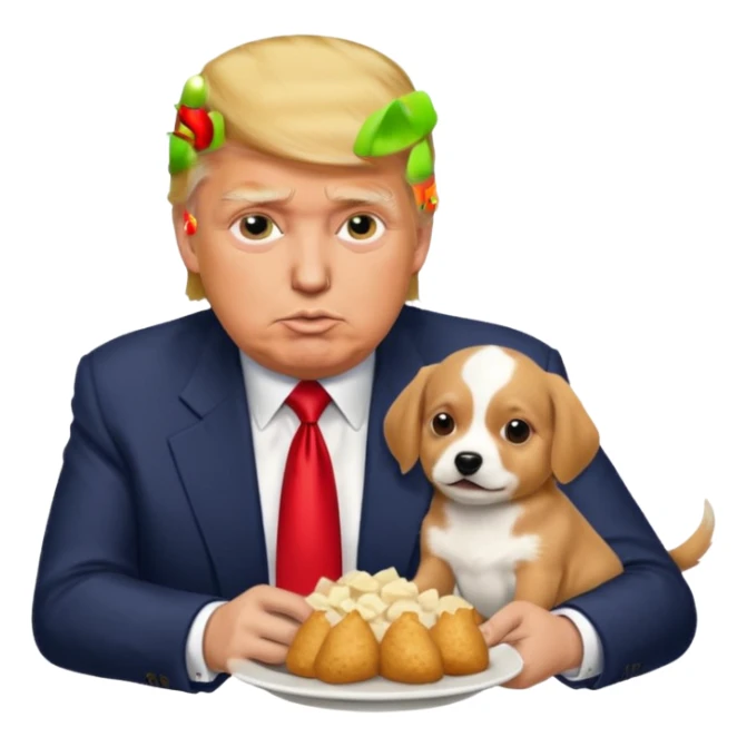Trump eating puppies  sticker