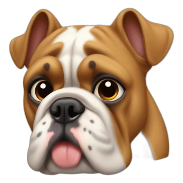 cara de perro bulldog color canela sticker