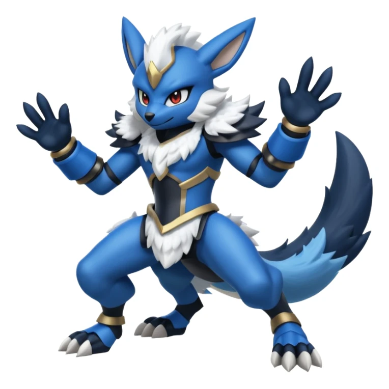 Mega lucario and mega Absol fusion full body four legs sticker
