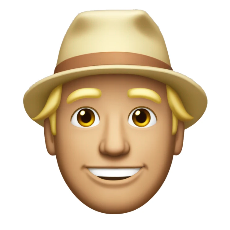 Smiling tan Donald Trump MAGA hat sticker