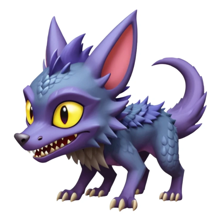 Spyro-Sergal-Lykoi-Pokémon-Fakémon-creature-hybrid sticker