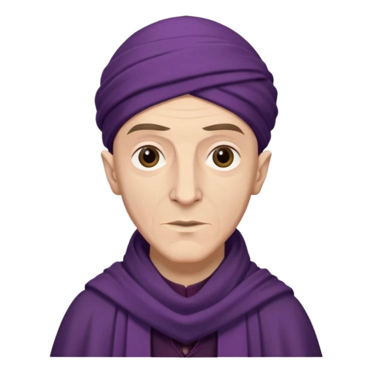 Quirinus Quirrell young man from harry potter with big Head scarf sticker