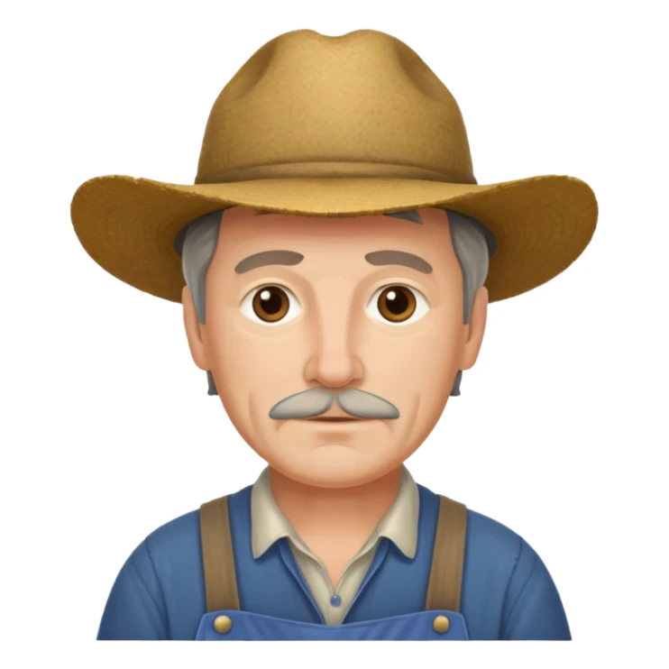 Puritan farmer male middle age sticker