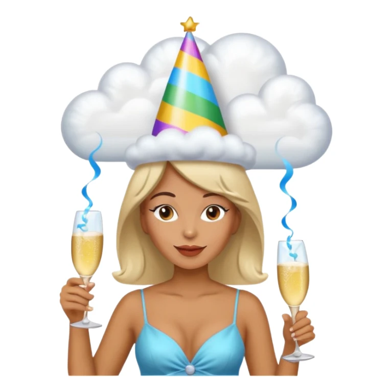 the last one is the best. add clouds around her head sticker