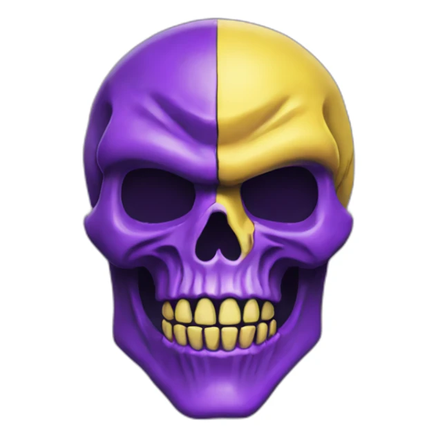 skeletor yellow and purple sticker
