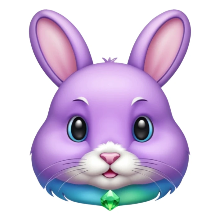 Bunny with colours cristal sticker