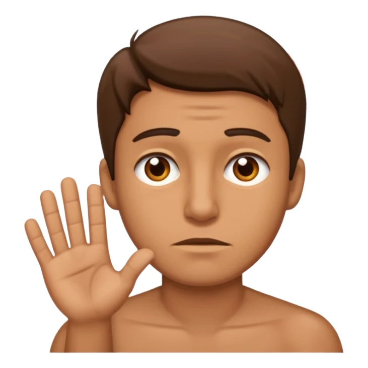 A man saying no with a nonchalant look sticker