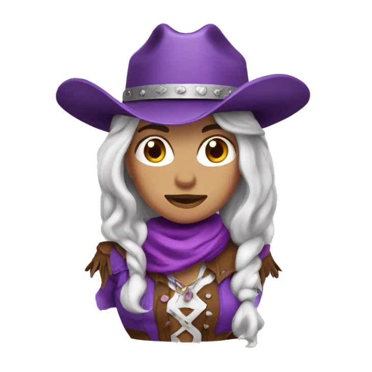 Purple white cowgirl  sticker