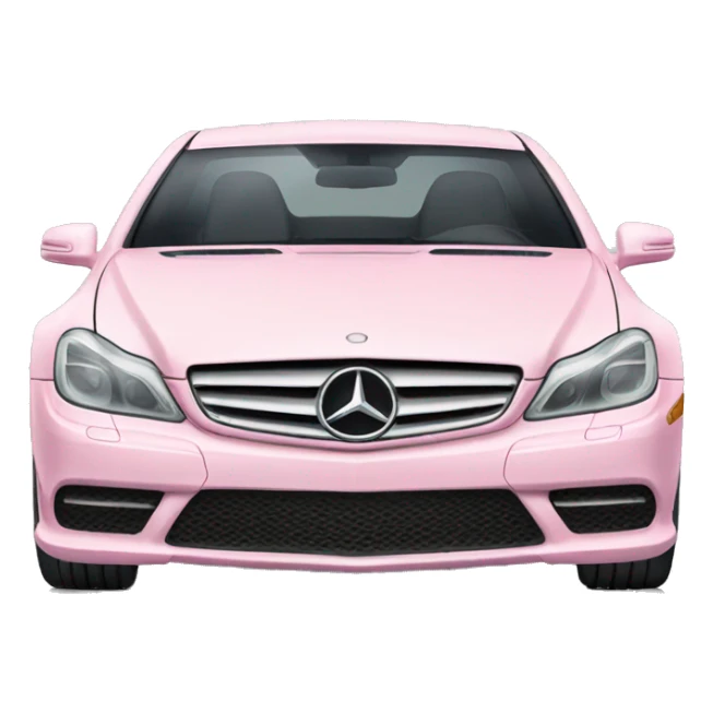 light pink mercedes benz car sticker