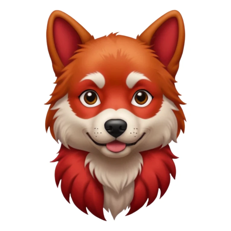 very tattoed looking dog with red hair sticker