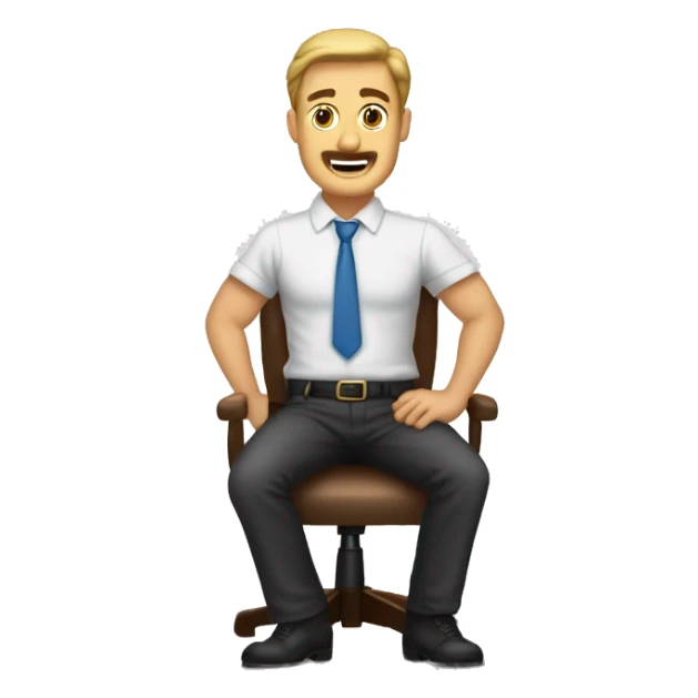 hombre de negocios haciendo una equis con los brazos sticker