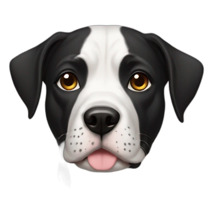 Black female dog Staffordshire sticker