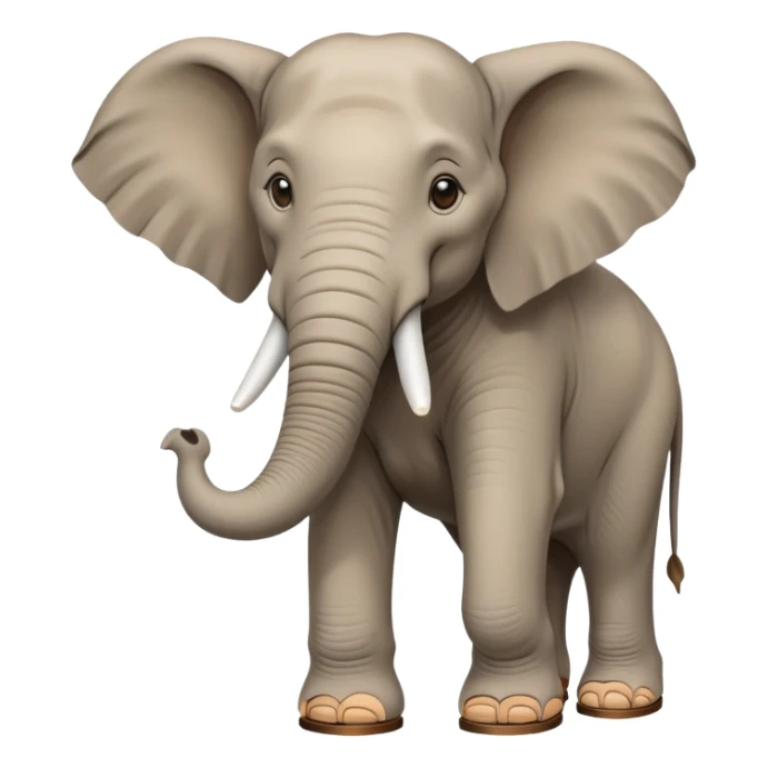 Elefante en el desierto con sandalias  sticker