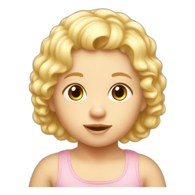 young blond baby sticker