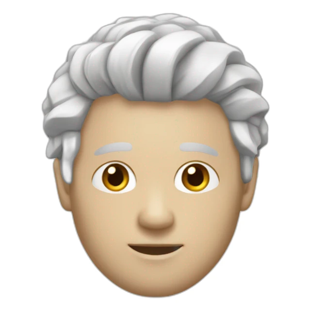 Homme blanc mal rasé cheveux courts sticker