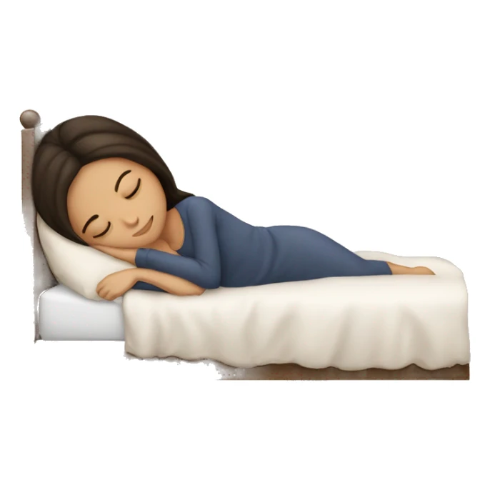 Brunette girl sleeping cozy sticker