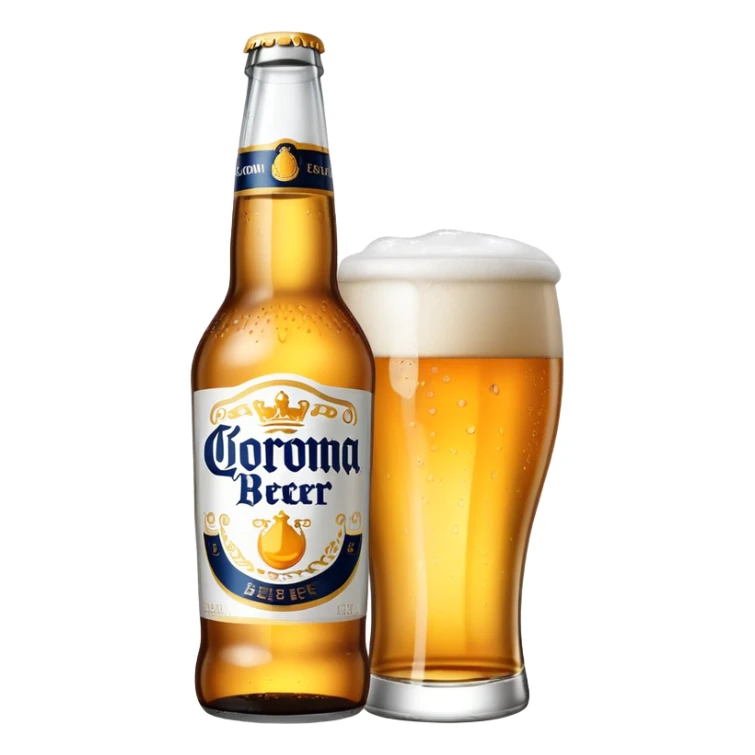 Corona beer bottle sticker