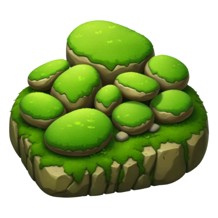 A patch of bright moss covering smooth forest stones.









































 sticker