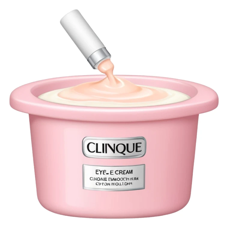 Light pink small Clinique tub with eye cream sticker