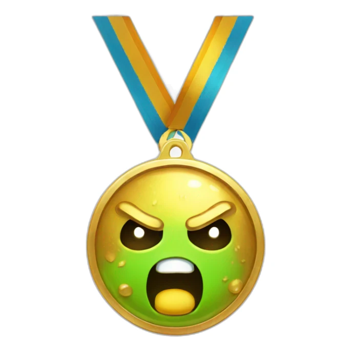 angry slime golden medal sticker