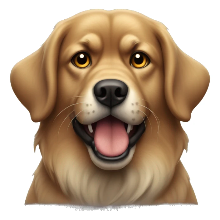 Angry dog hovawart dark sticker