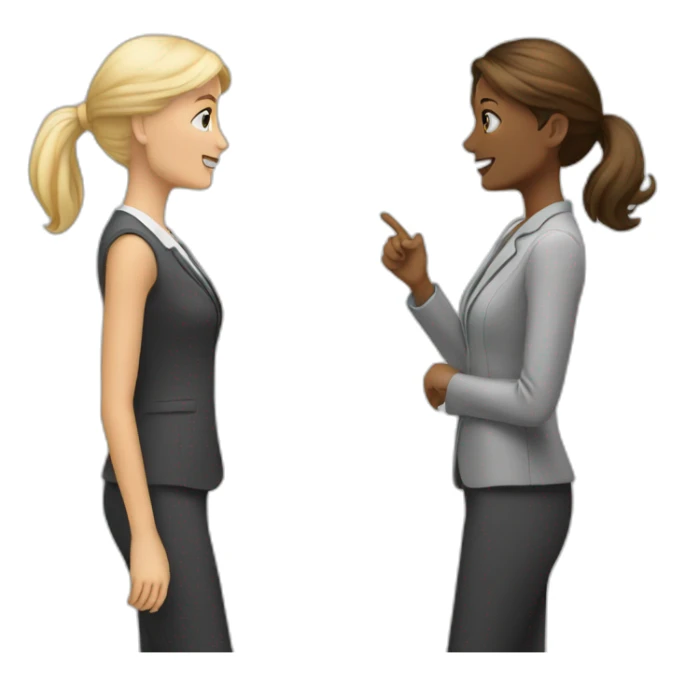 two white business women talking sticker
